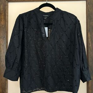 Banana Republic Eyelet Tunic Short Puff Sleeve